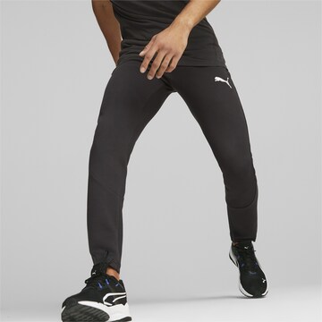 Coupe slim Pantalon de sport PUMA en noir : devant