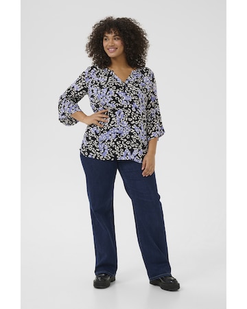 KAFFE CURVE Bluse in Mischfarben