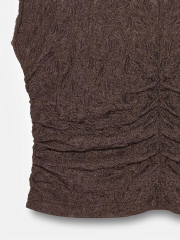 Dilvin Top in Bruin
