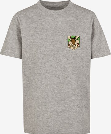 F4NT4STIC Shirt 'Looney Tunes' in Grijs: voorkant