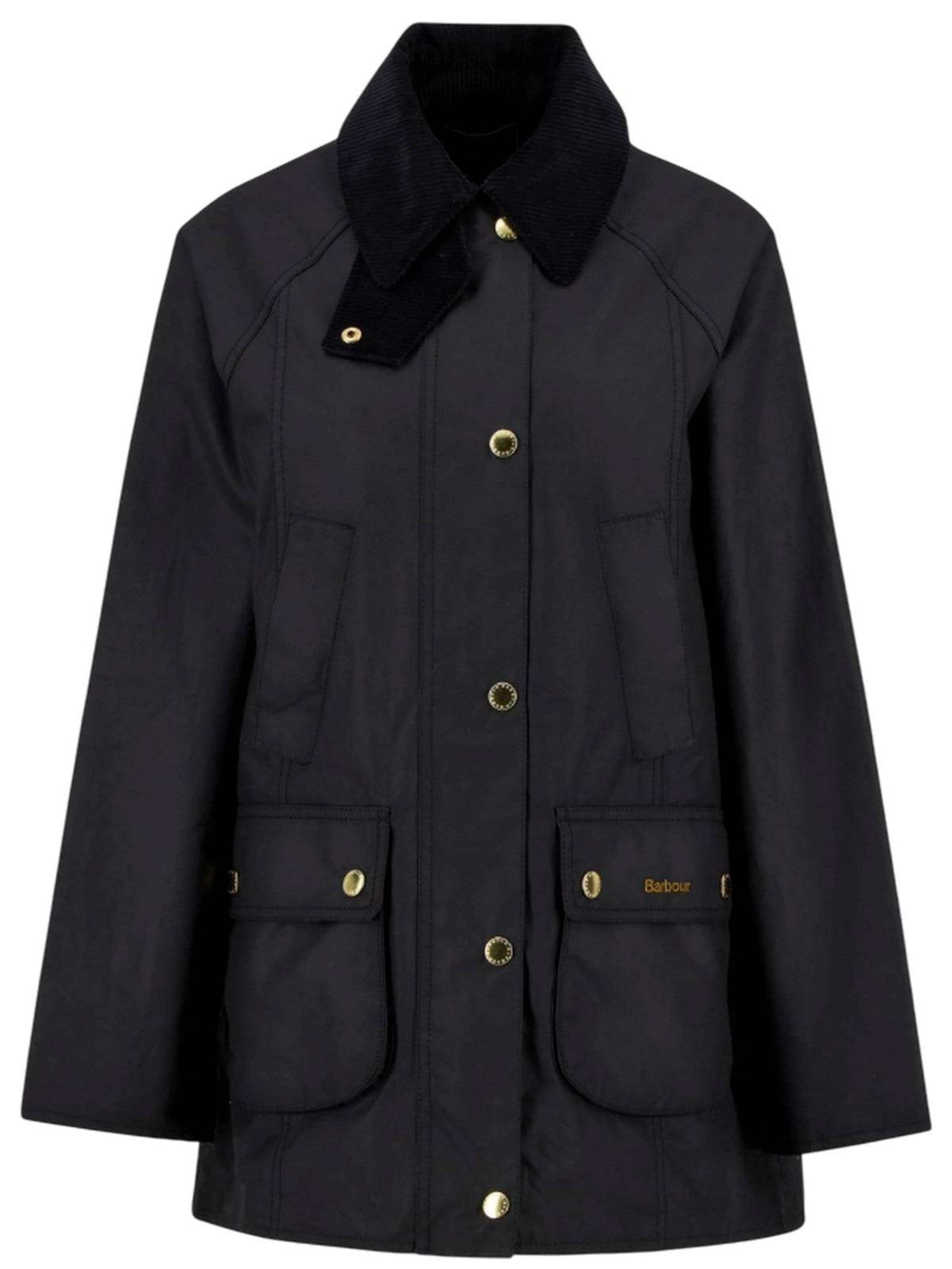 Cappotto di mezza stagione di Barbour in nero: frontale