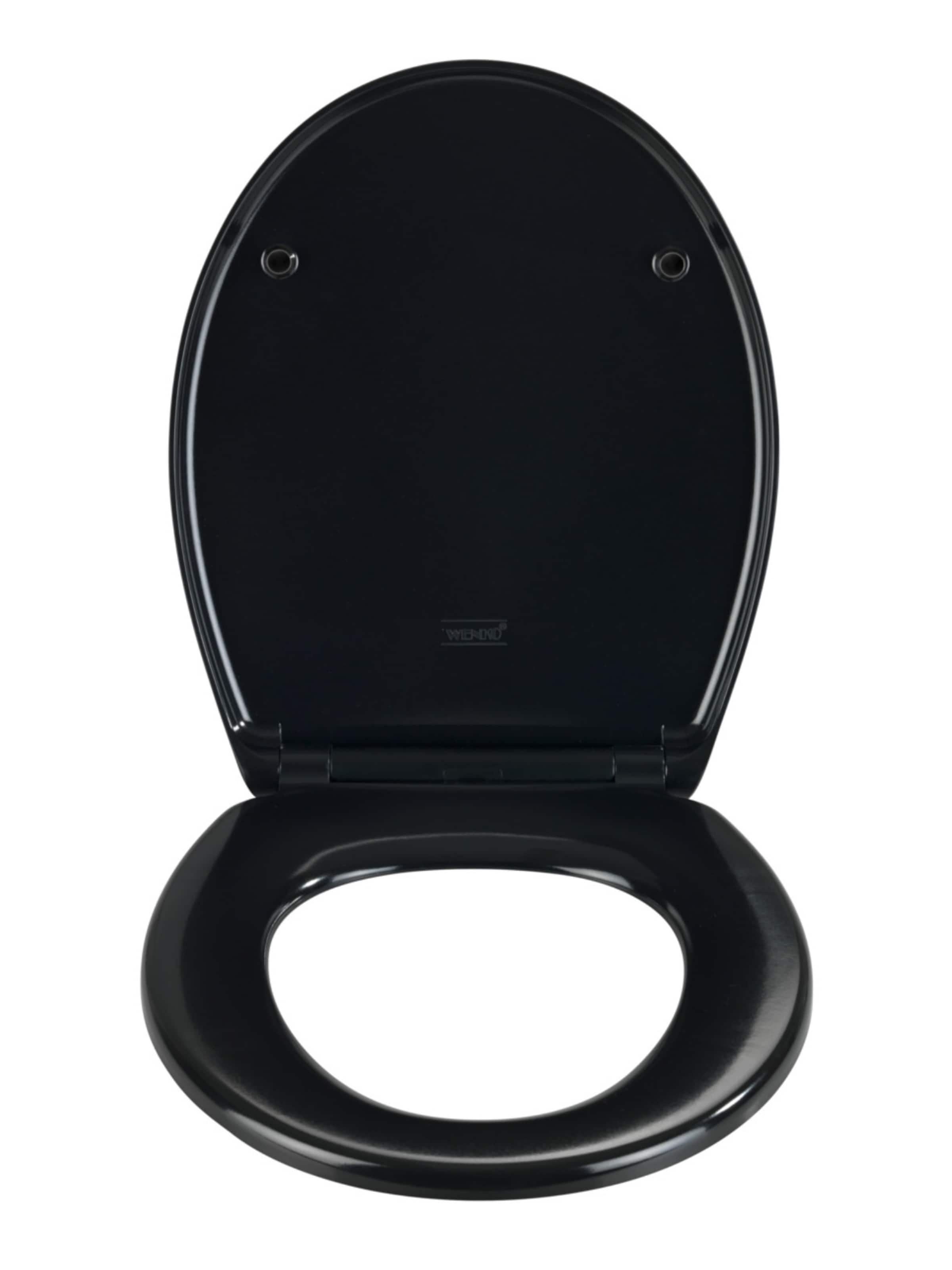 Wenko WC-Sitz in Schwarz: Vorderseite