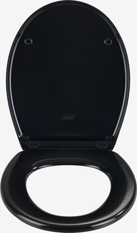 Wenko Toilet Accessories in Black: front