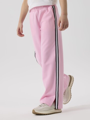 NAME IT Wide Leg Bukser i pink: forside