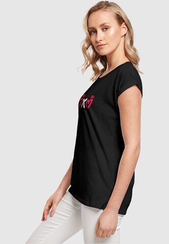 Merchcode T-Shirt 'Valentines Day - Xoxo' in Schwarz