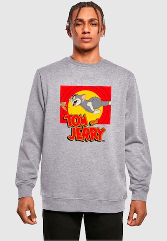 Sweat-shirt 'Tom and Jerry - Chase Scene' ABSOLUTE CULT en gris : devant