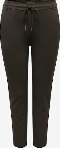 ONLY Carmakoma Tapered Housut 'CARGOLDTRASH CLASSIC' värissä ruskea: etupuoli