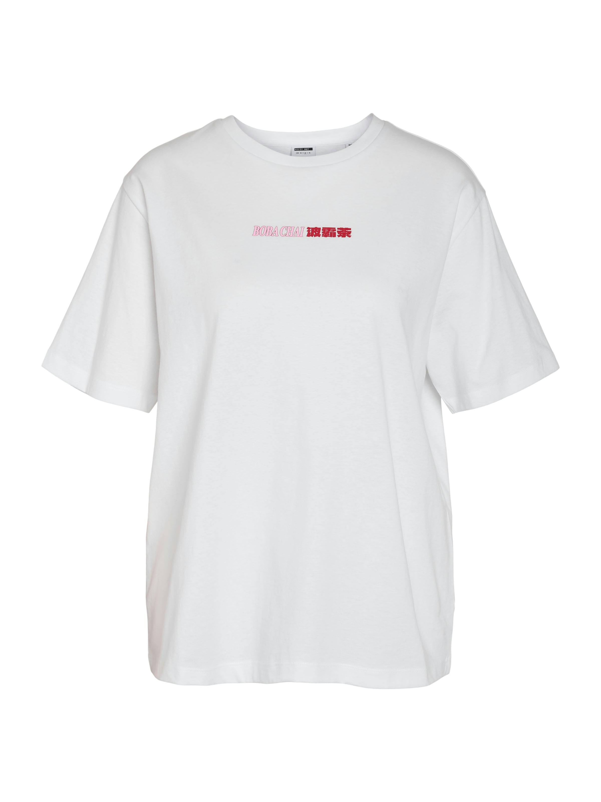 Noisy May Curve Shirt 'NMSPARKEL' in White: front