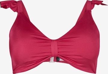 Swim by Zizzi Kolmio Bikinitoppi 'SENYA' värissä vaaleanpunainen: etupuoli