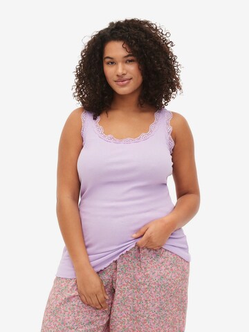 Zizzi Top 'LIV' in Purple: front