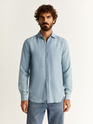 Coupe regular Chemise 'Lagoon K' Scalpers en bleu