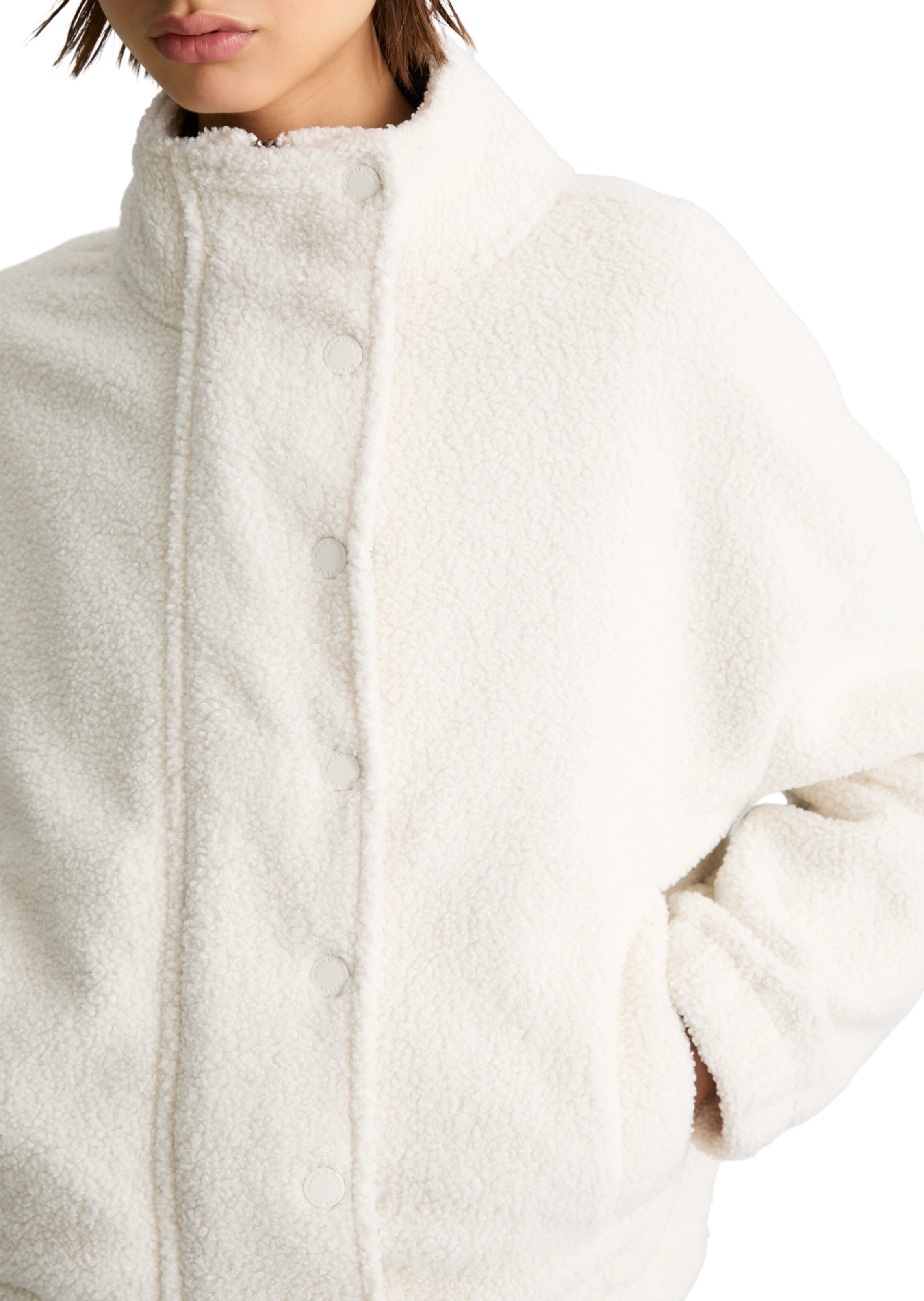 Marc O'Polo DENIM Fleece jas in Wit