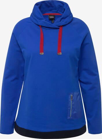 Sweat-shirt Ulla Popken en bleu : devant