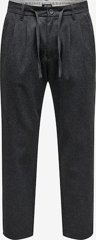 Pantalon à pince 'Dew Pax' Only & Sons en gris : devant