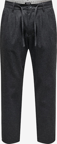 Only & Sons Pleat-front trousers 'Dew Pax' in Grey: front