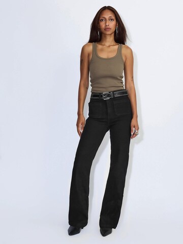 Dr. Denim Slimfit Jeans 'Drdenimmoxy High Straight Patch Pocke'‌ in Schwarz