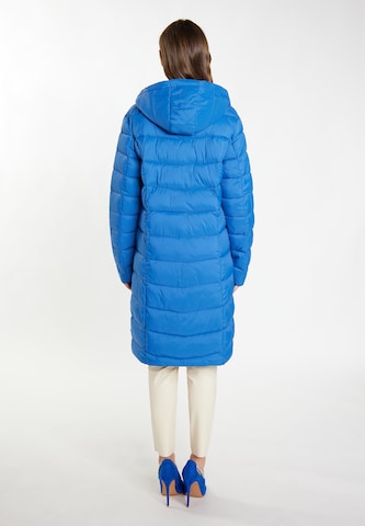 Cappotto invernale di faina in blu