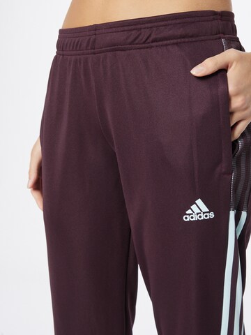 ADIDAS SPORTSWEAR Tapered Sports trousers 'Tiro' in Red