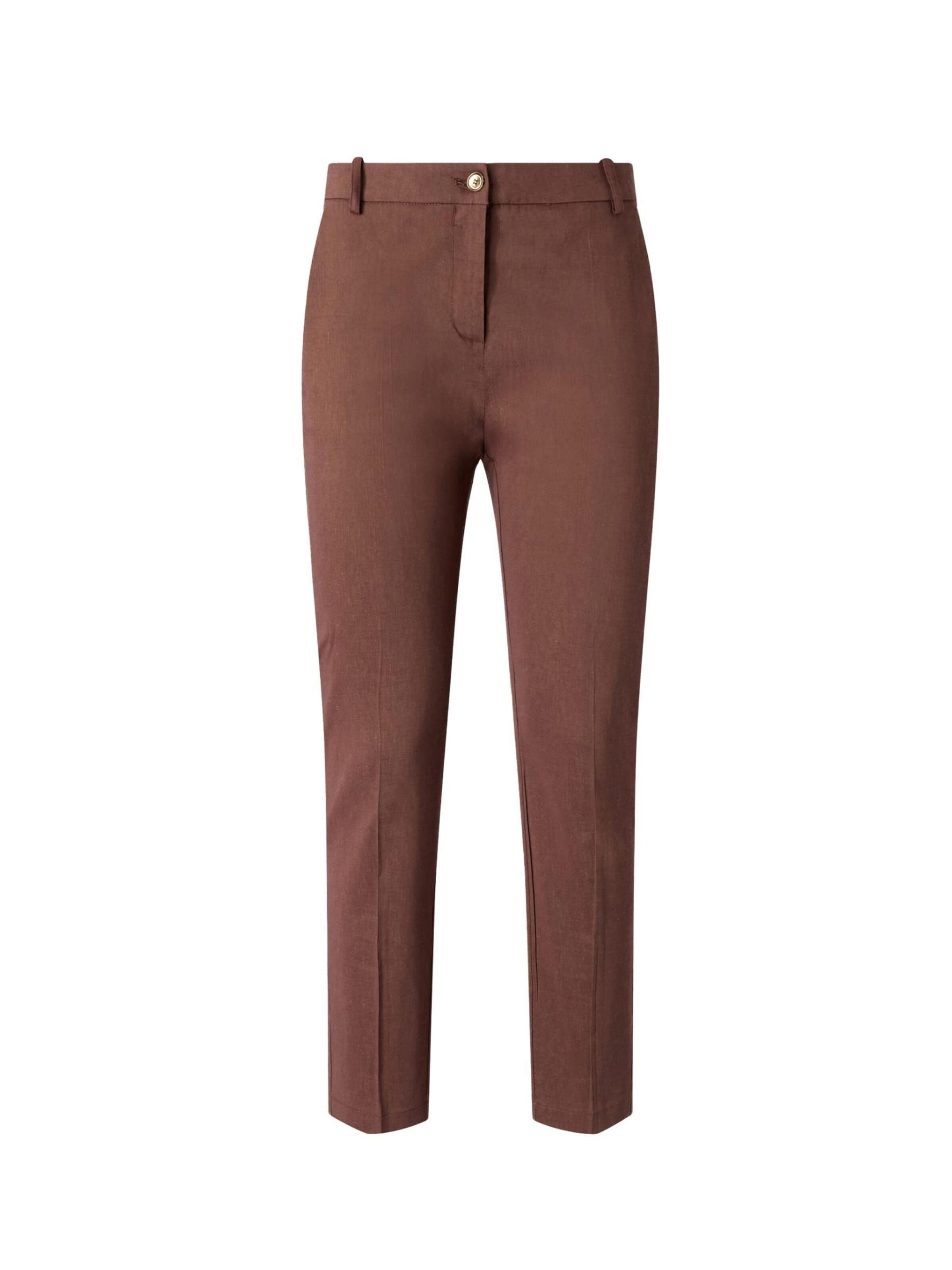 PINKO Trousers 'PINKO BELLO PANTALONE LINO STRETCH PANTALONE' in 40 in Brown, Item view