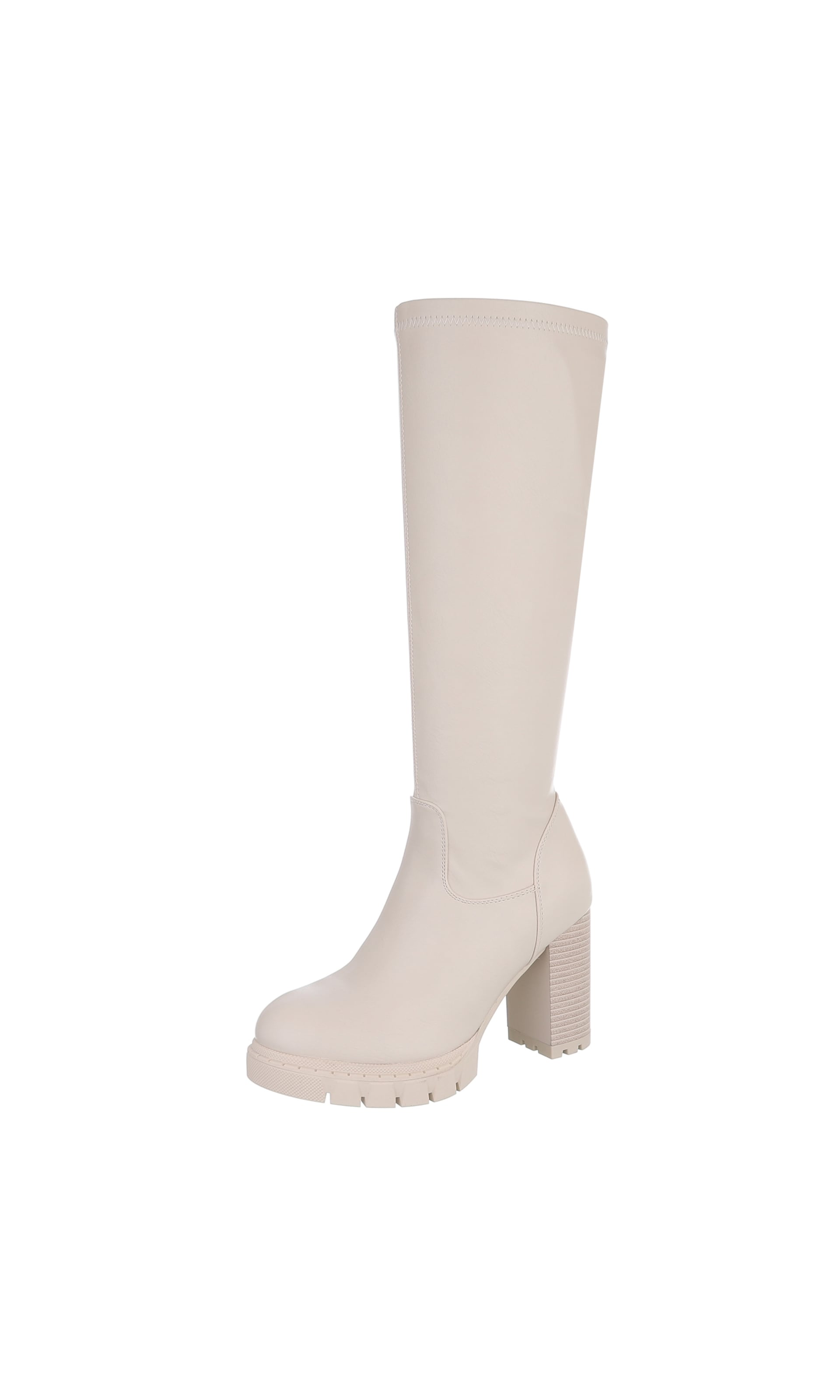 Ital-Design Stiefel in Beige: Vorderseite