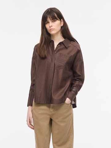 ROUGE EDIT - Blusa en marrón: frente