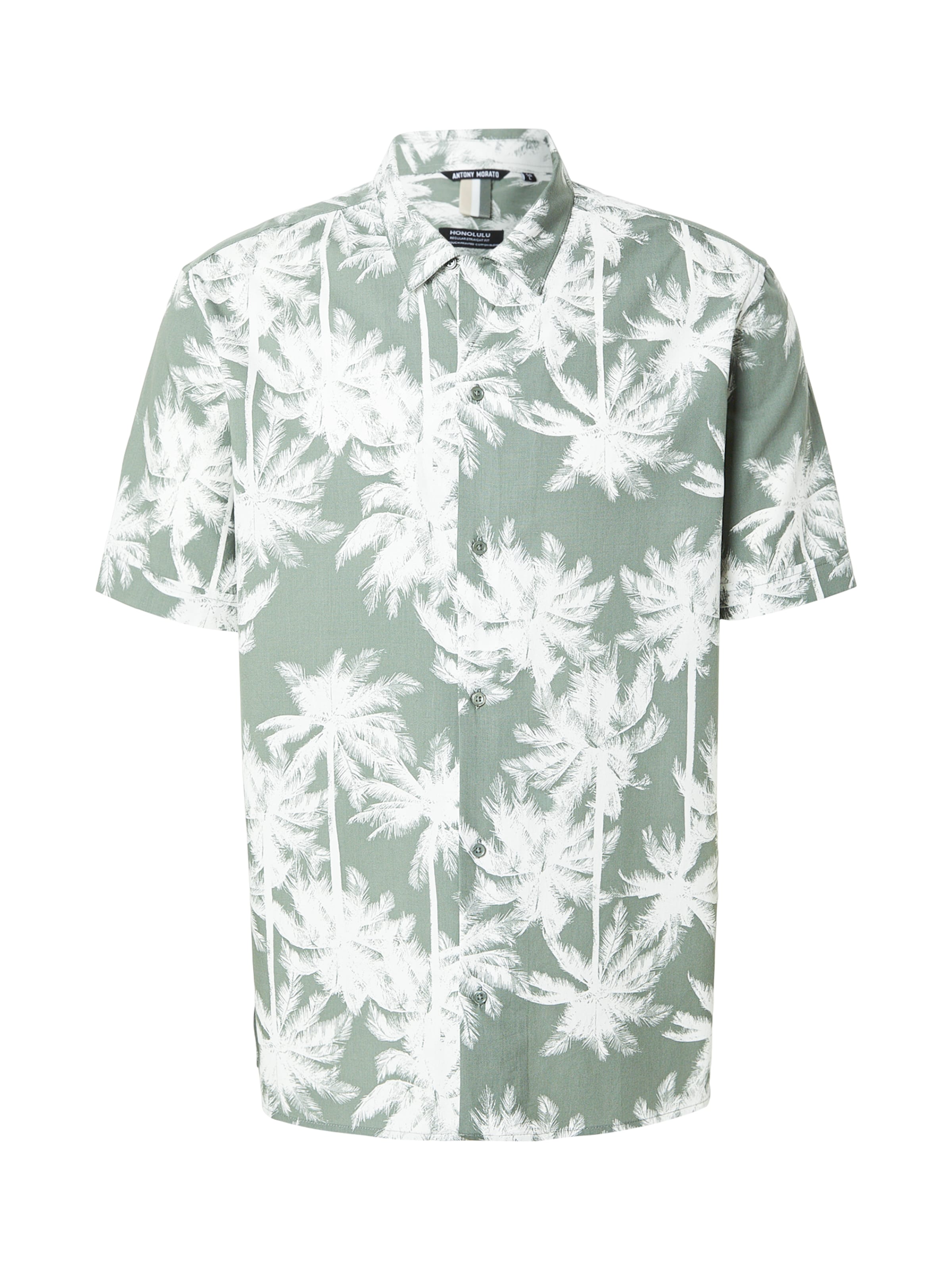 ANTONY MORATO Rovný strih Košeľa 'HONOLULU' - Zelená: predná strana