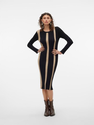 VERO MODA Knitted dress 'VMGOLD NEW' in Black
