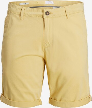 JACK & JONES Chino kalhoty – žlutá: přední strana