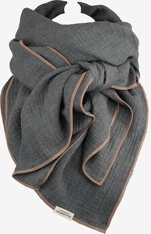 wundabaa Scarf 'Musselin' in Grey: front