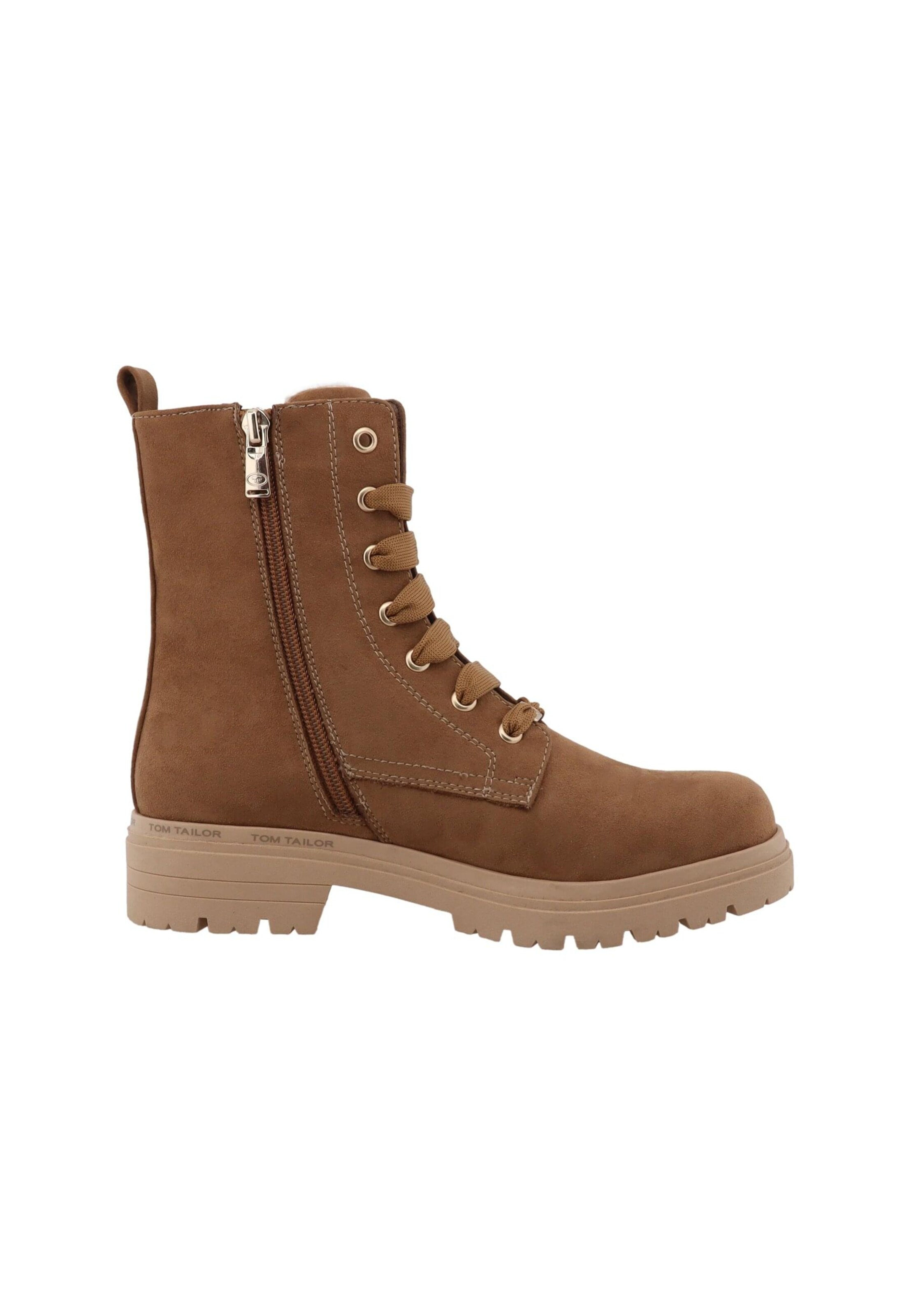 Bottines à lacets TOM TAILOR en beige