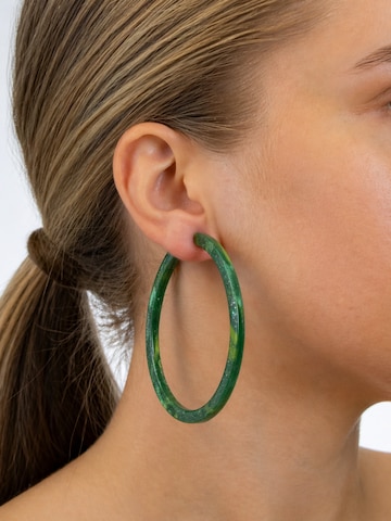 Fräulein Wunder - Brincos 'Acetat Anne' em verde: frente