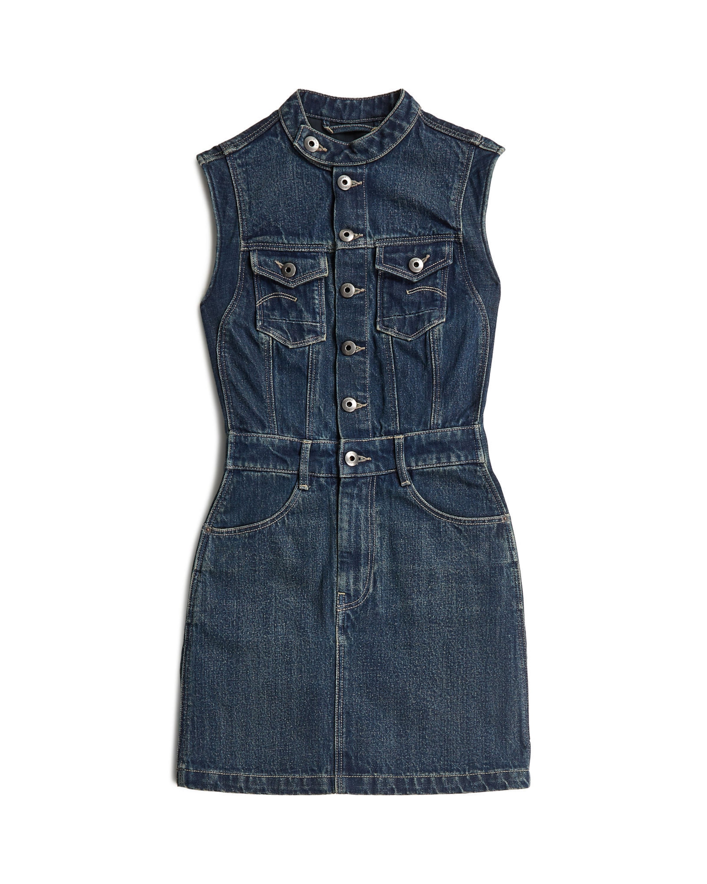 G-STAR Blousejurk in Blauw: voorkant