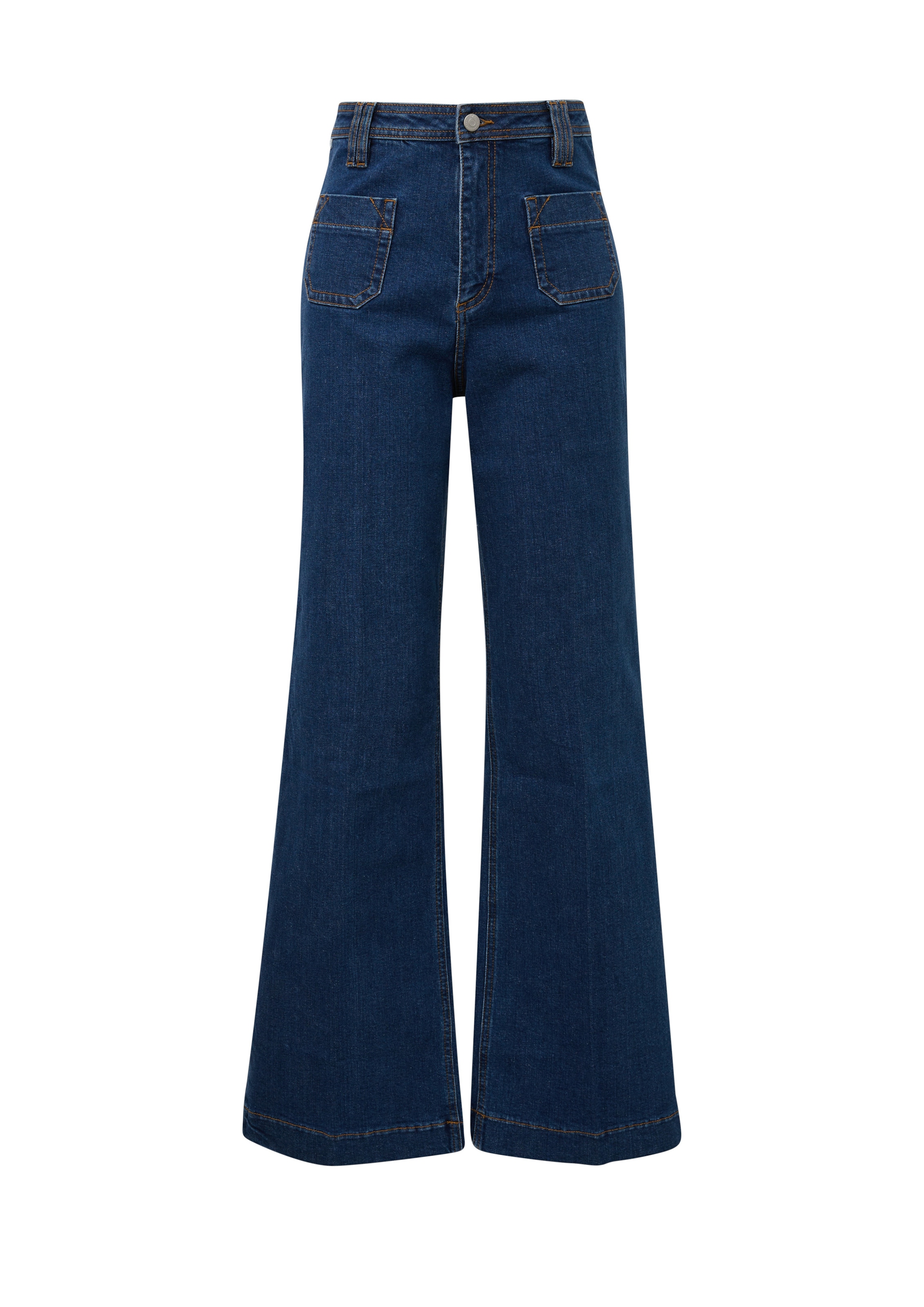 QS Flared Jeans in Blue: front