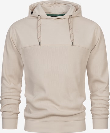 INDICODE JEANS Sweatshirt 'Tommaso' in Beige: front