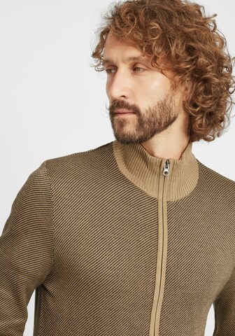 BLEND Knit Cardigan 'Londer' in Brown