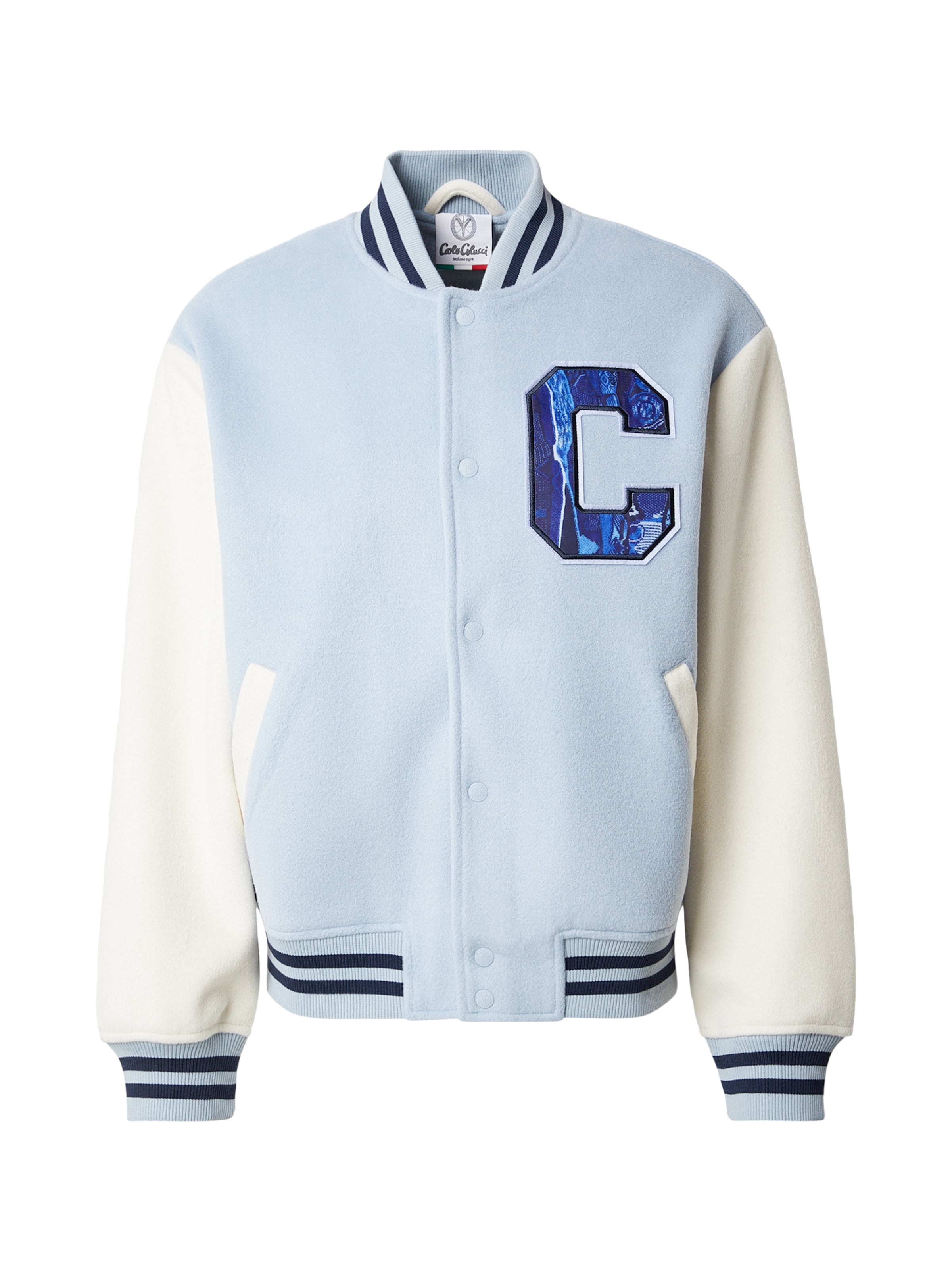 Veste mi-saison Carlo Colucci en bleu : devant