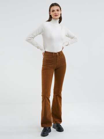 BIG STAR Regular Pants 'YASEMIN' in Brown