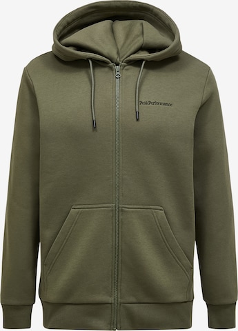 PEAK PERFORMANCE Sweatshirt in Groen: voorkant