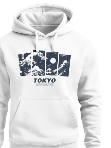 Neverless Sweatshirt 'Tokyo Wave' in Weiß