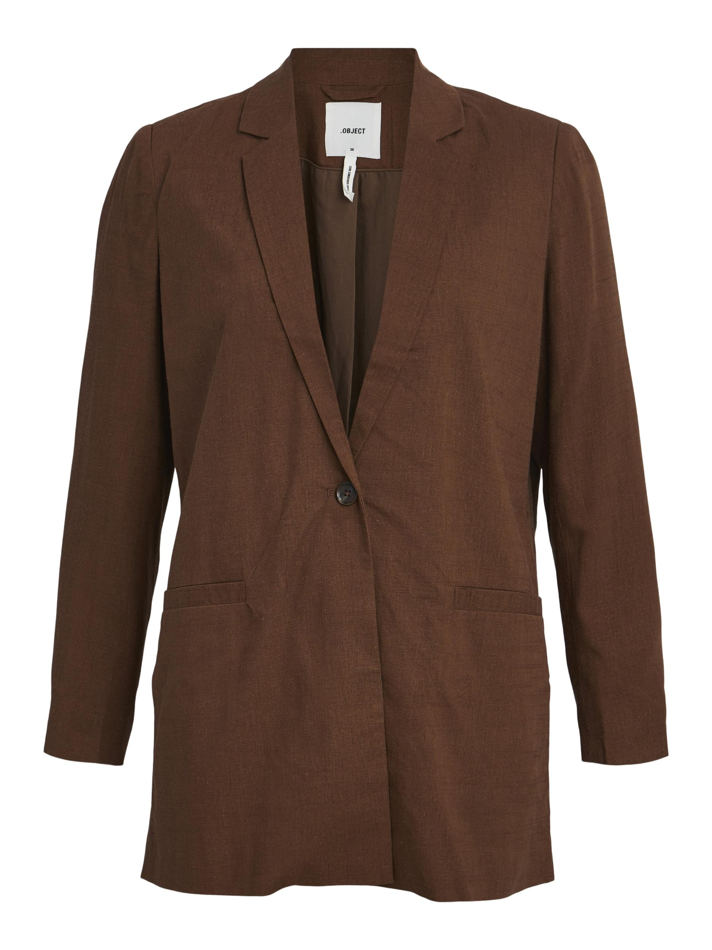 OBJECT Marynarka 'Panda' w kolorze brązowy: przód