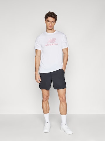 T-Shirt fonctionnel 'Heathertech' new balance en blanc