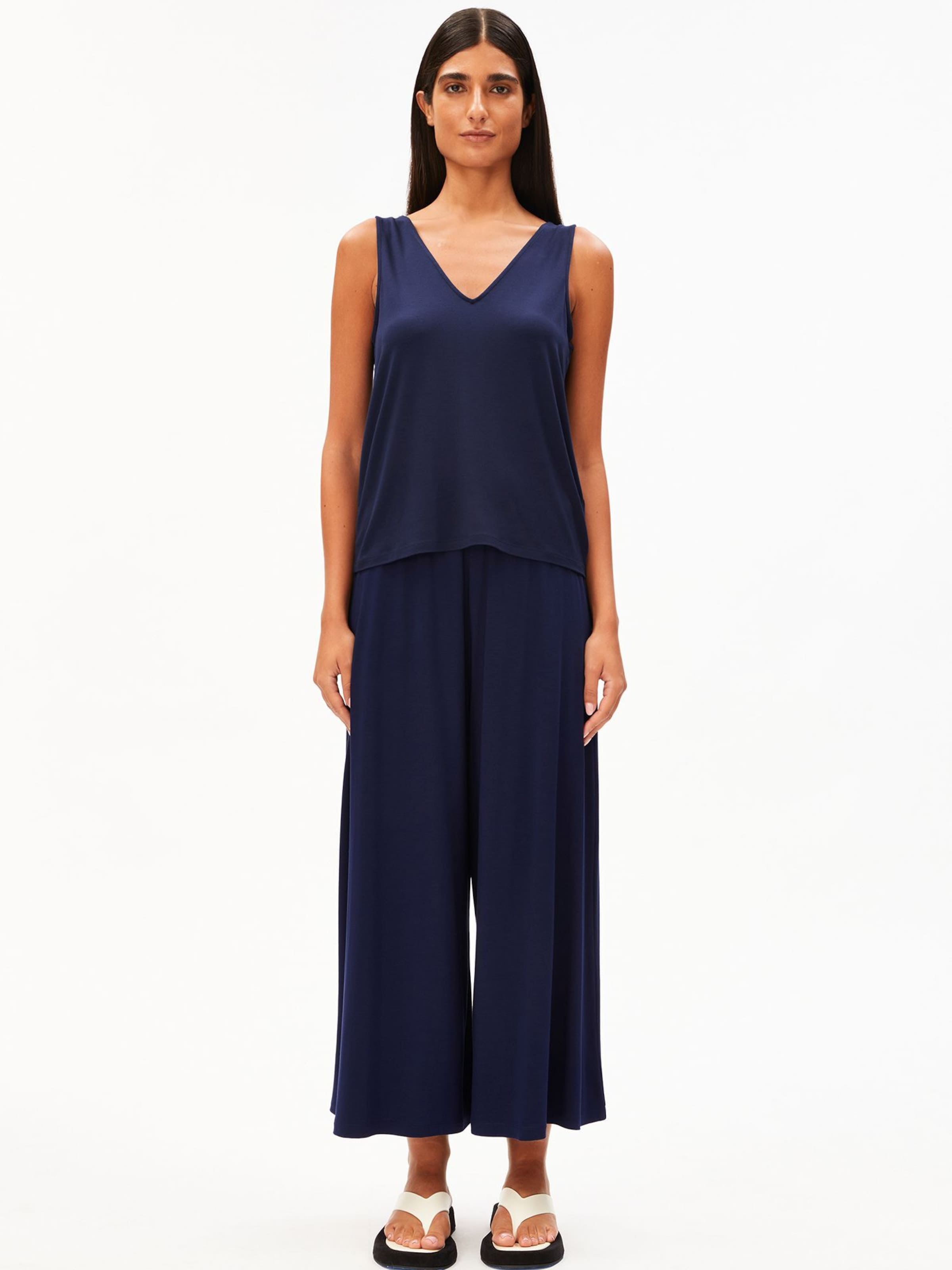 ARMEDANGELS Wide leg Broek in Blauw: voorkant