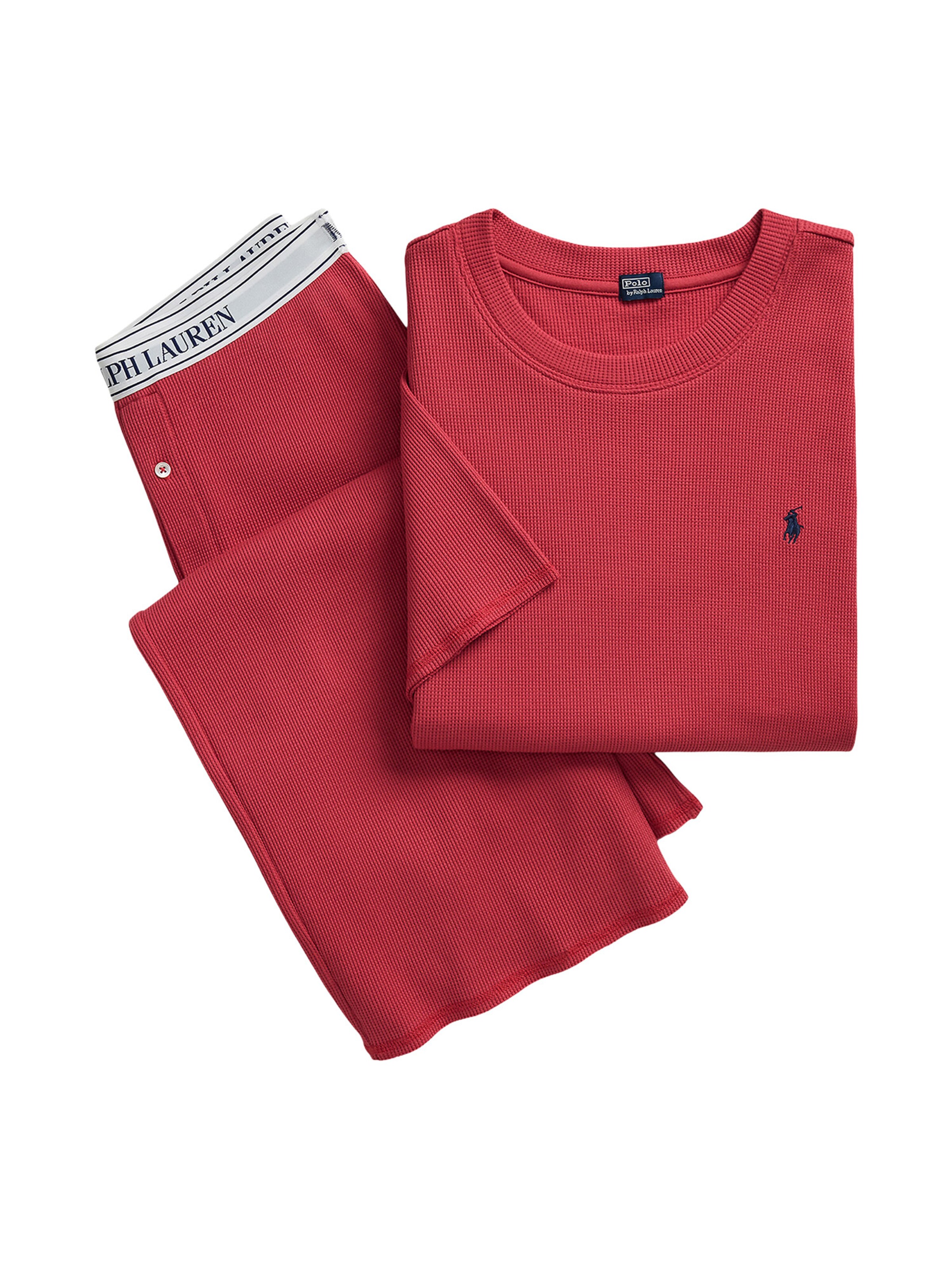 Polo Ralph Lauren Pyjama in Rot: Vorderseite