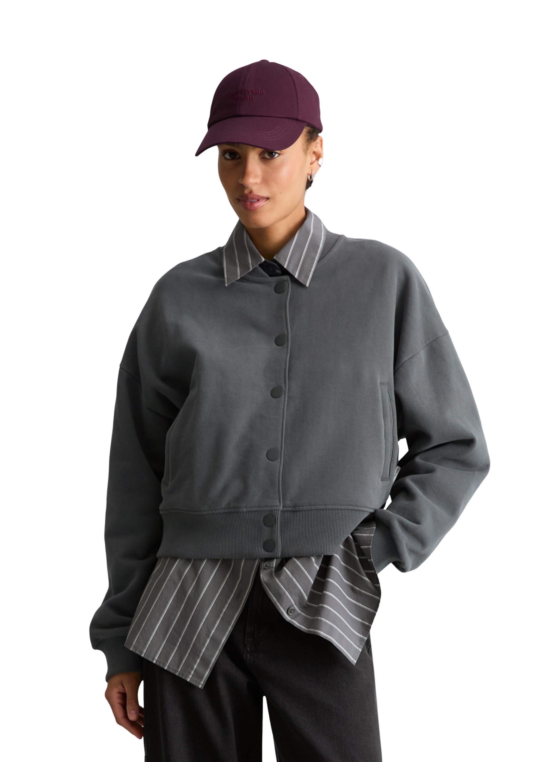 Marc O'Polo DENIM Sweat jacket in Grey: front