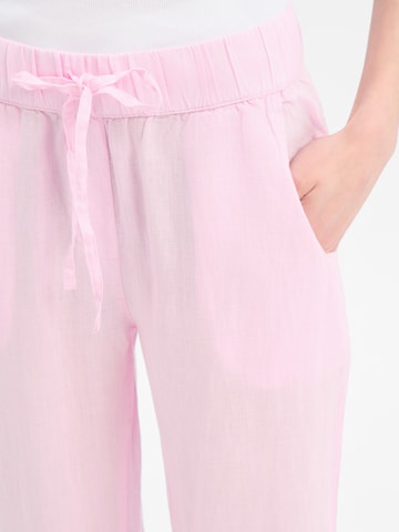 Marie Lund Loose fit Pleat-Front Pants in Pink