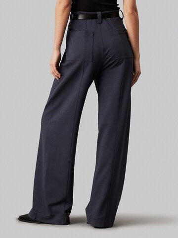 Calvin Klein Jeans Wide Leg Hose in Schwarz