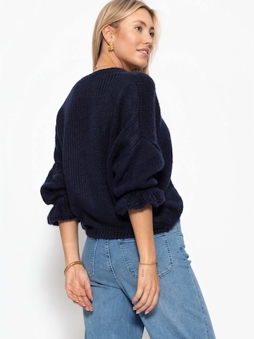 SASSYCLASSY Oversizestrickjacke‌‌‌‌‌‌‌ in Blau