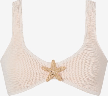 Moda Minx Bustier Bikinitop in Beige: voorkant
