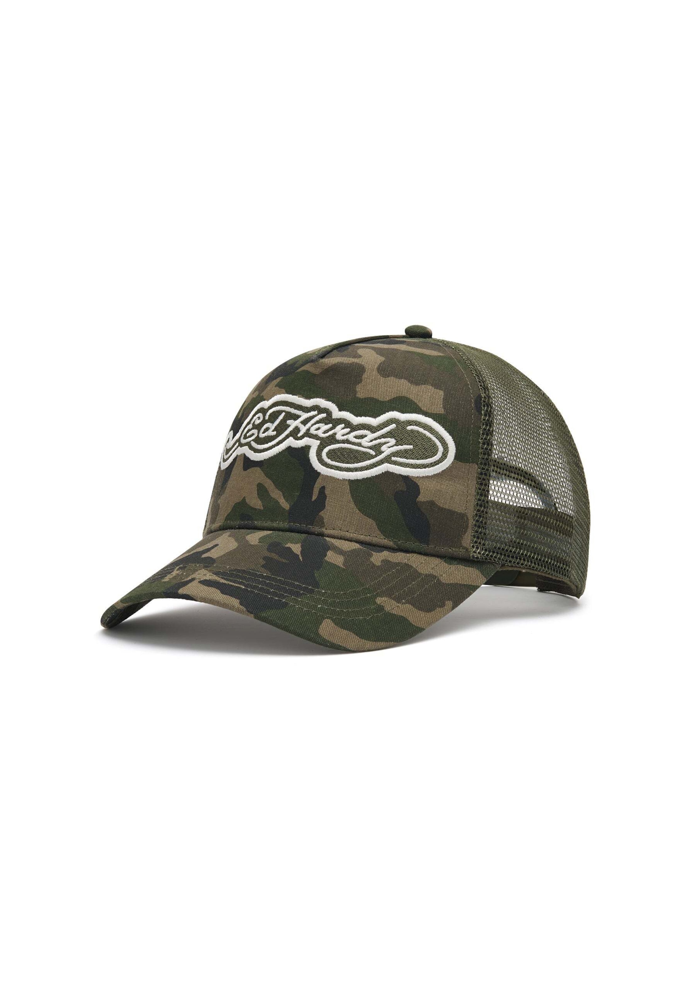 Ed Hardy Czapka z daszkiem w kolorze zielony: przód