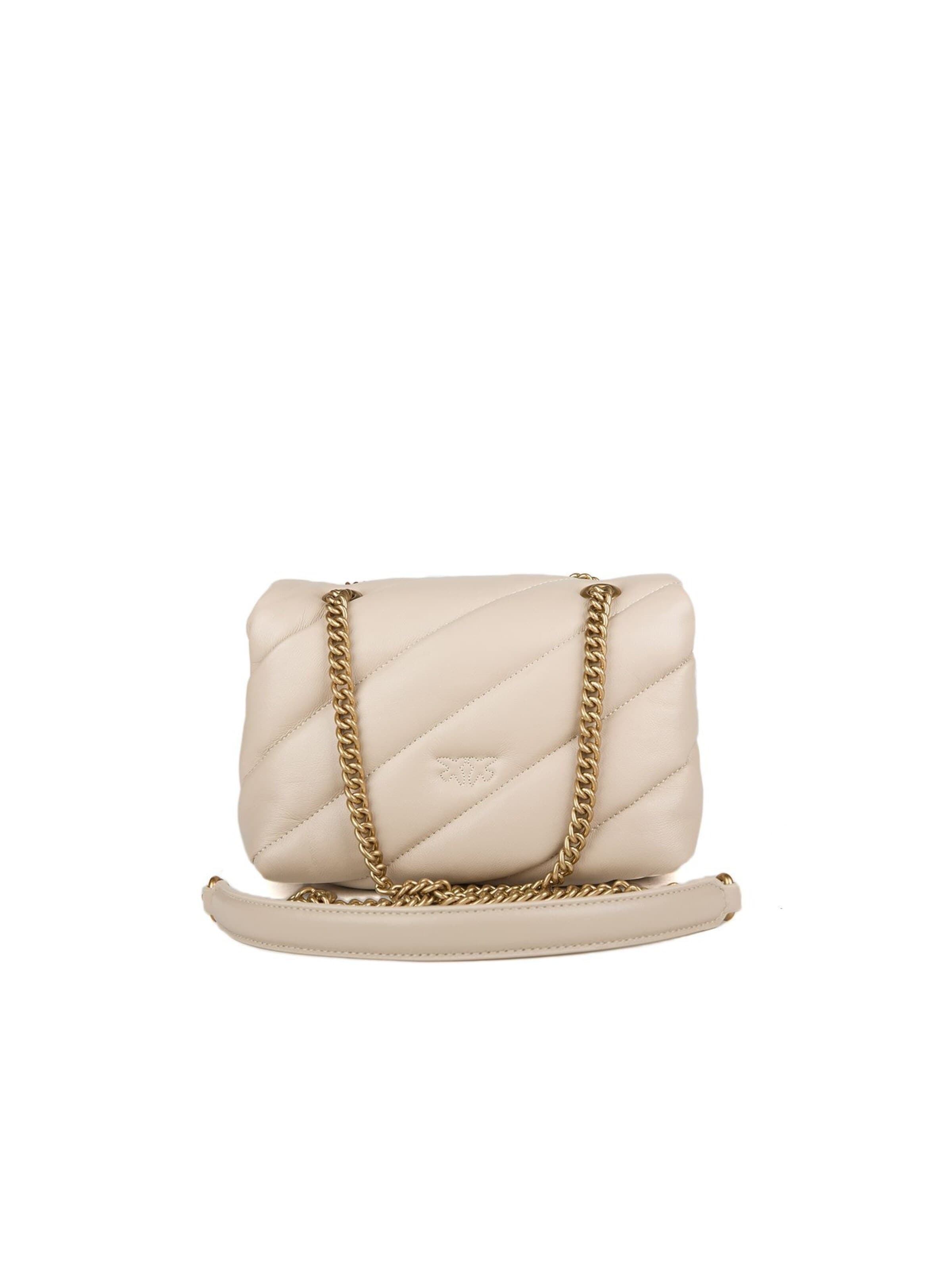 Borsa a tracolla 'Mini Love Puff Crossbody Bag' di PINKO in beige